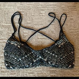 Strappy Small Blue and Black Swimsuit